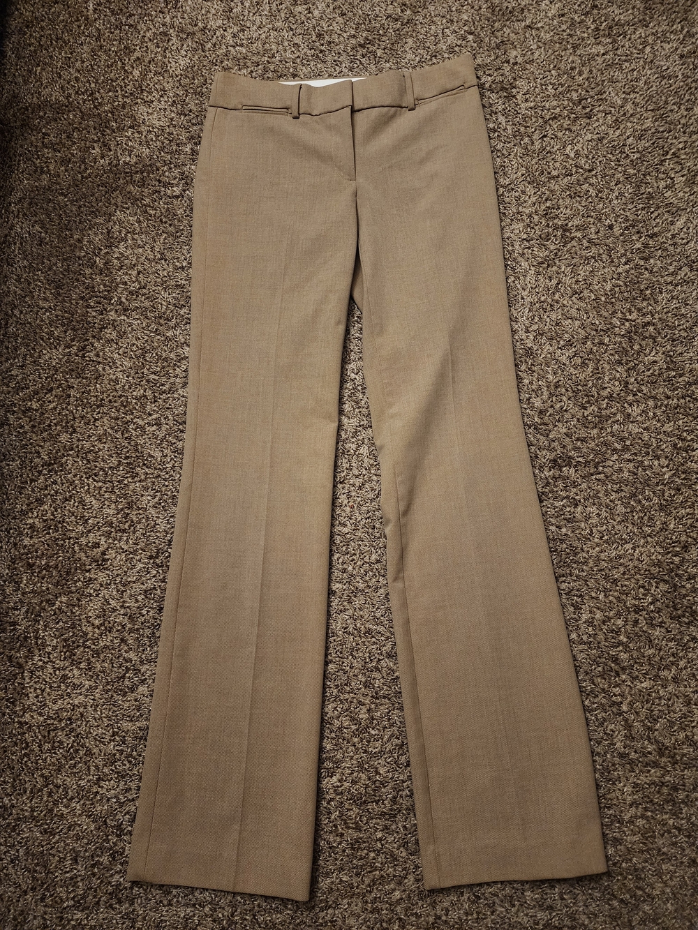 LOFT Women's Taupe Straight-Leg Dress Trousers